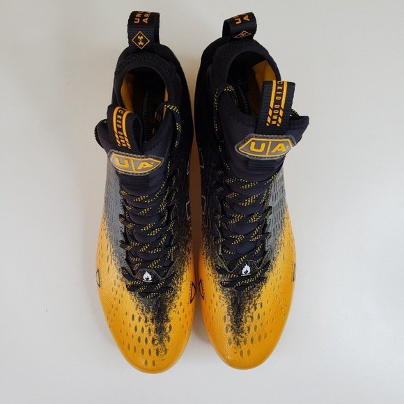 Under Armour Spotlight Lux MC 2.0 Football Cleats Size 13 Black Gold 3025082-002 - Picture 8 of 13